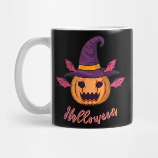 Halloween scary evil pumpkin funny pumpkin head Mug